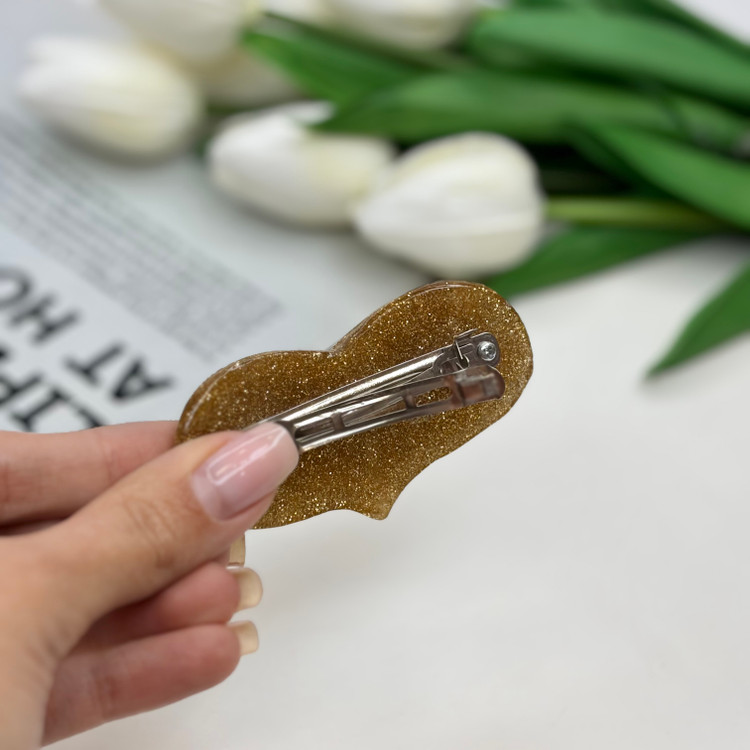 کلیپس فرانسوی طرح قلب اکلیل دار 7.5cm
