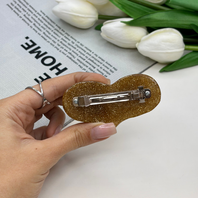 کلیپس فرانسوی طرح قلب اکلیل دار 7.5cm