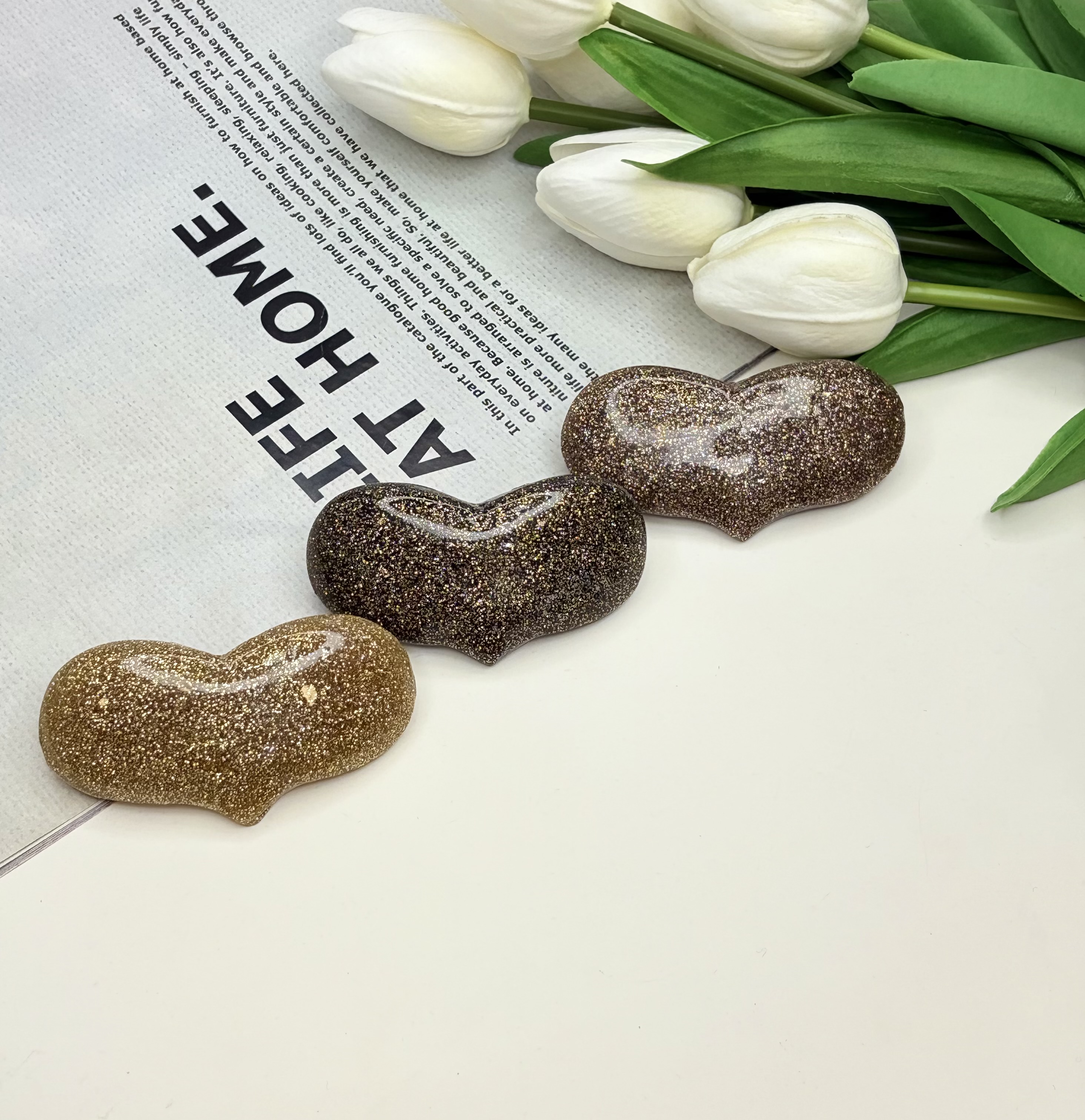 کلیپس فرانسوی طرح قلب اکلیل دار 7.5cm