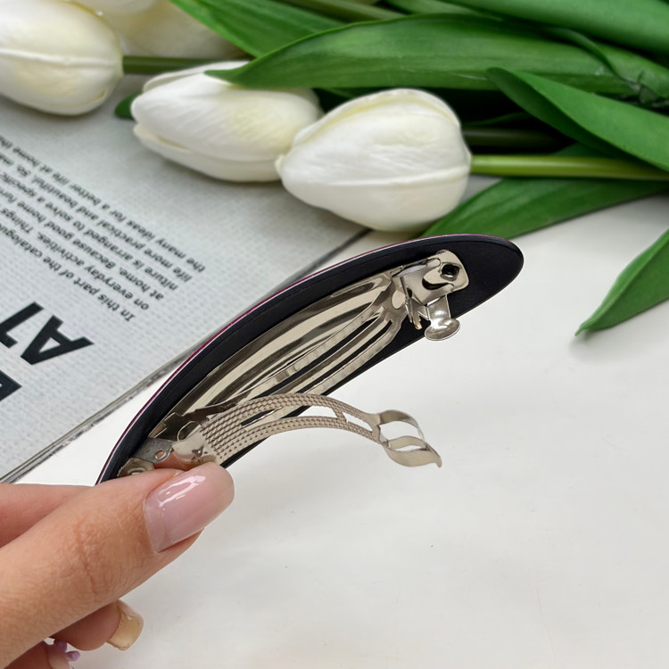 کلیپس فرانسوی بیضی طرح گلدار شاین 10cm