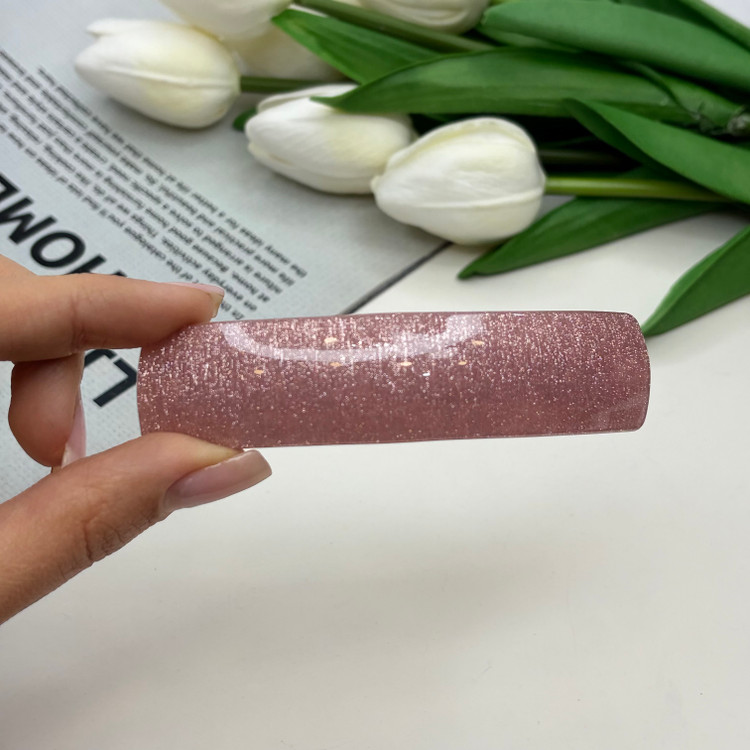 کلیپس فرانسوی مستطیلی طرح شاین دار9cm