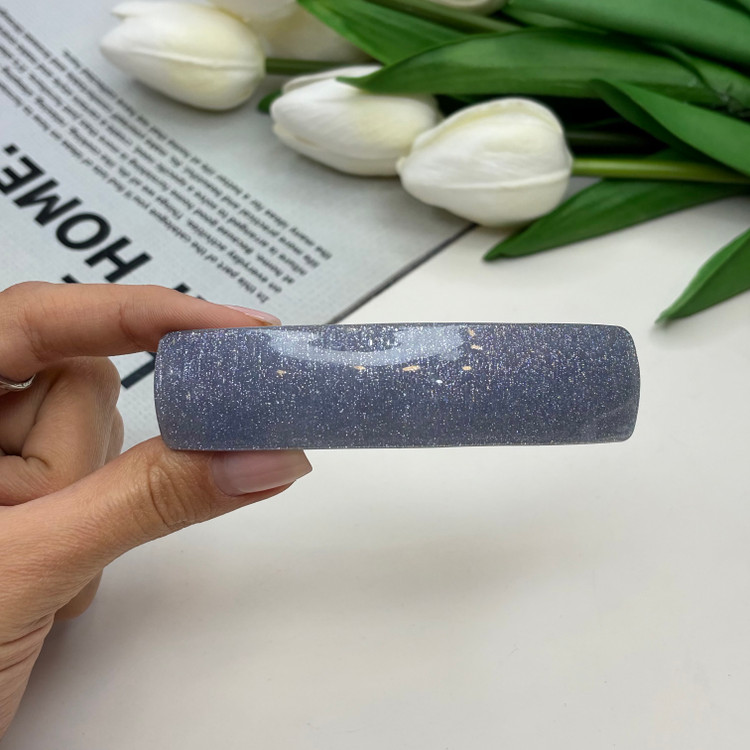 کلیپس فرانسوی مستطیلی طرح شاین دار9cm