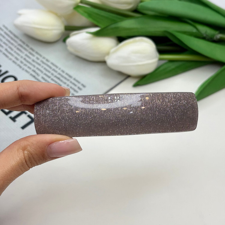 کلیپس فرانسوی مستطیلی طرح شاین دار9cm