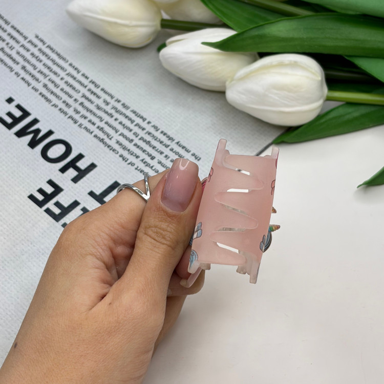 کلیپس مو طرح اسب تک شاخ یونیکورن یخی مات4.5cm