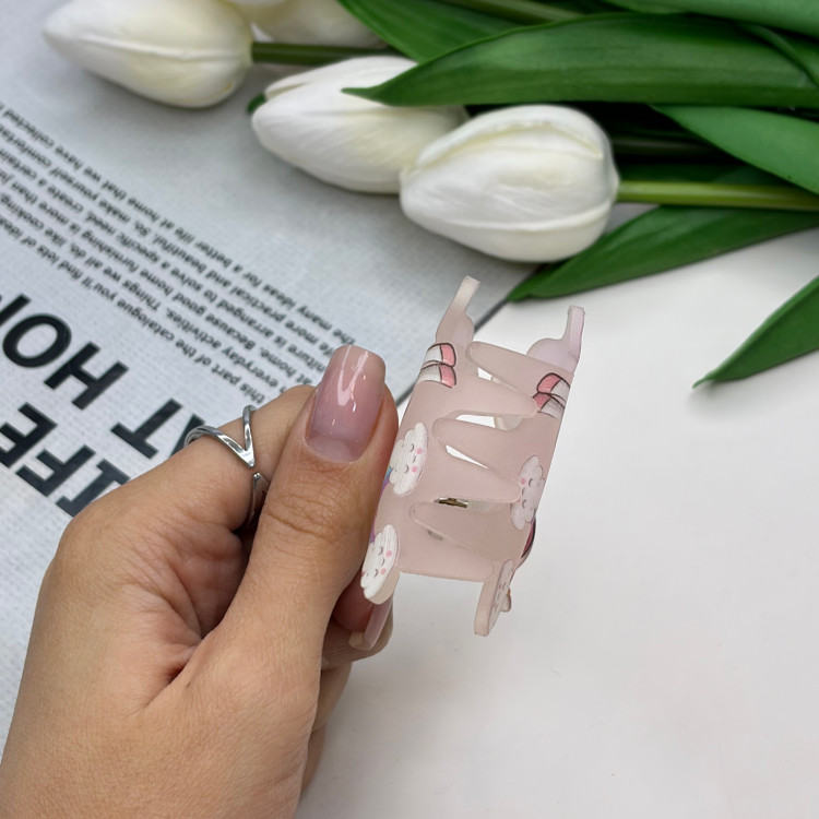 کلیپس مو طرح اسب تک شاخ یونیکورن یخی مات4.5cm