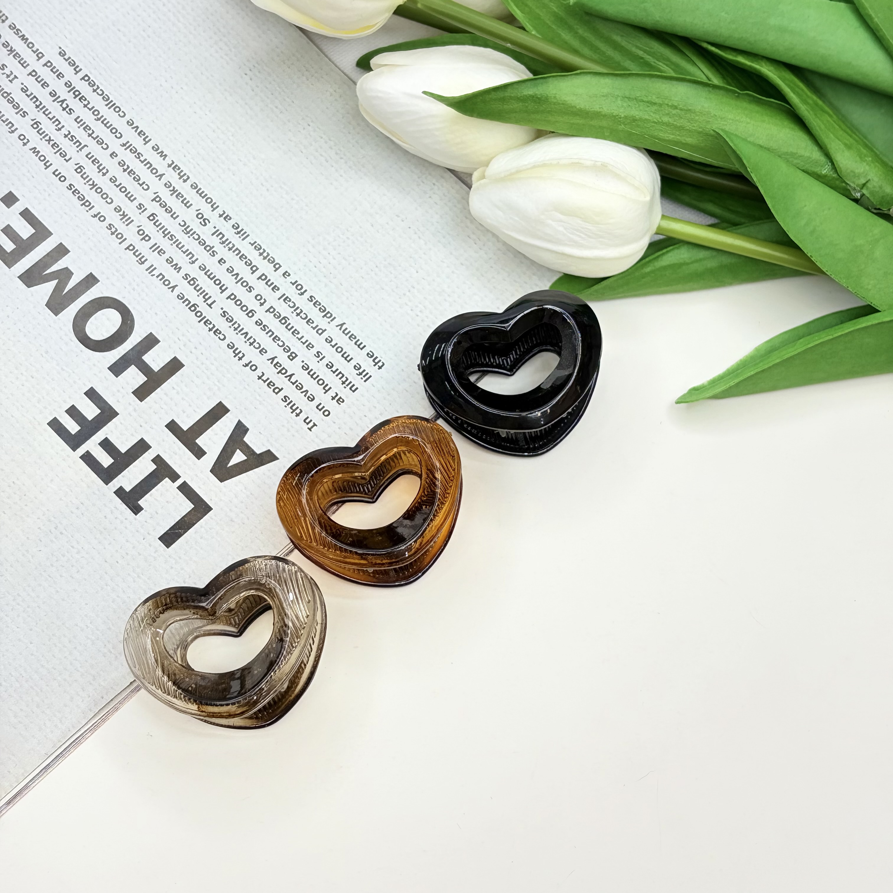 کلیپس طرح قلب براق 4cm