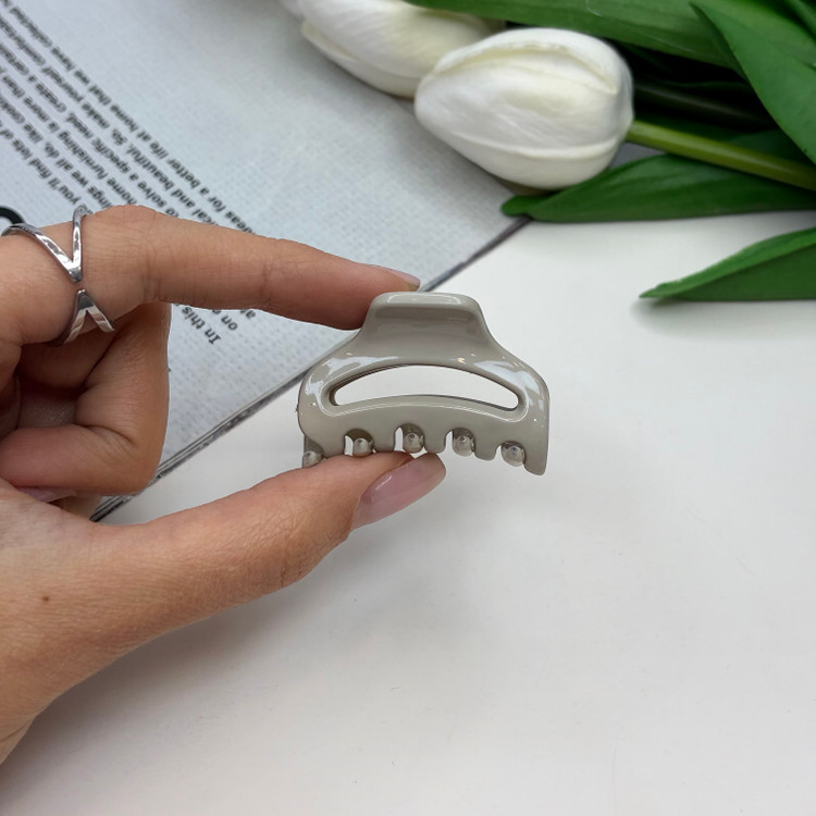کلیپس مو طرح نیم دایره براق سایز کوچک 4cm