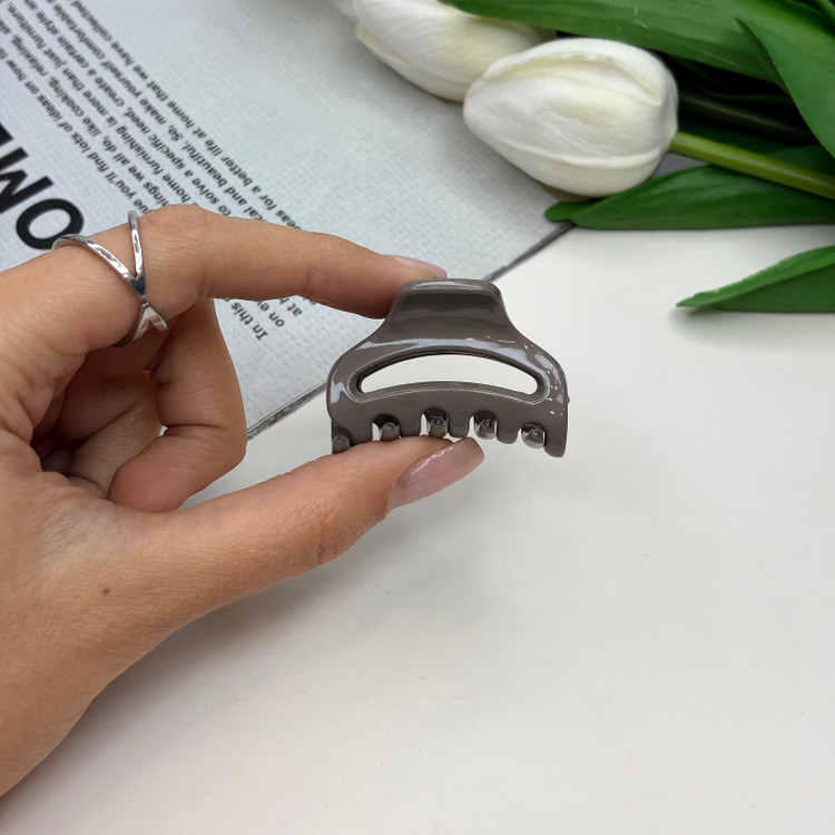 کلیپس مو طرح نیم دایره براق سایز کوچک 4cm