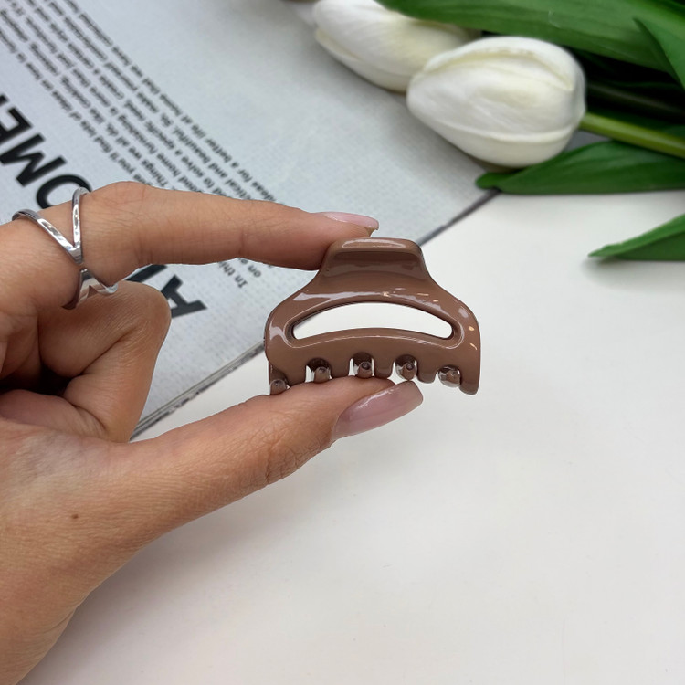 کلیپس مو طرح نیم دایره براق سایز کوچک 4cm