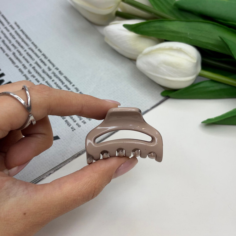 کلیپس مو طرح نیم دایره براق سایز کوچک 4cm