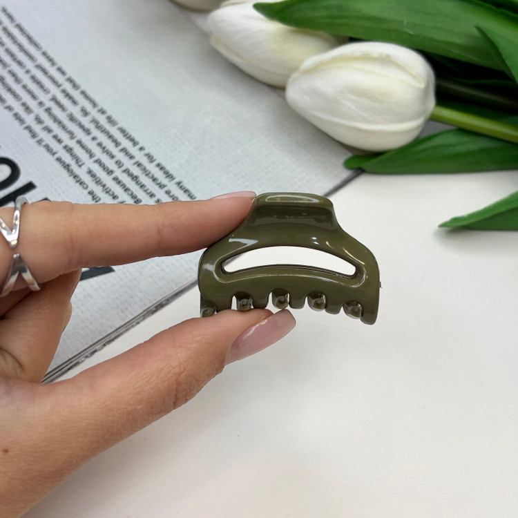 کلیپس مو طرح نیم دایره براق سایز کوچک 4cm