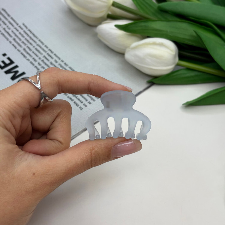 کلیپس مدل چنگکی یخی مات رنگ پاستلی3cm