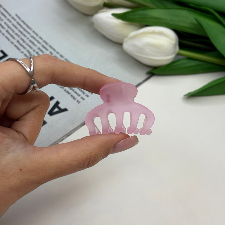 کلیپس مدل چنگکی یخی مات رنگ پاستلی3cm