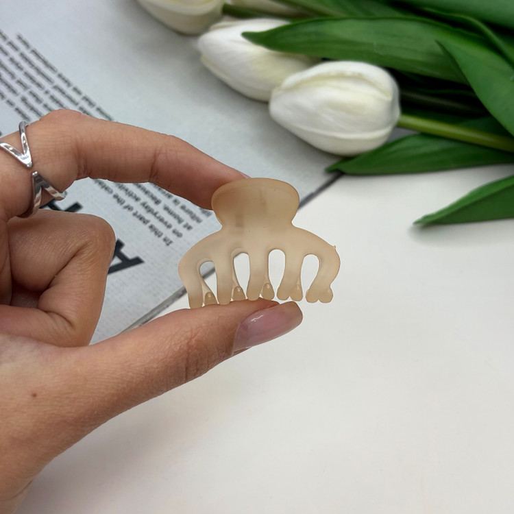 کلیپس مدل چنگکی یخی مات رنگ پاستلی3cm