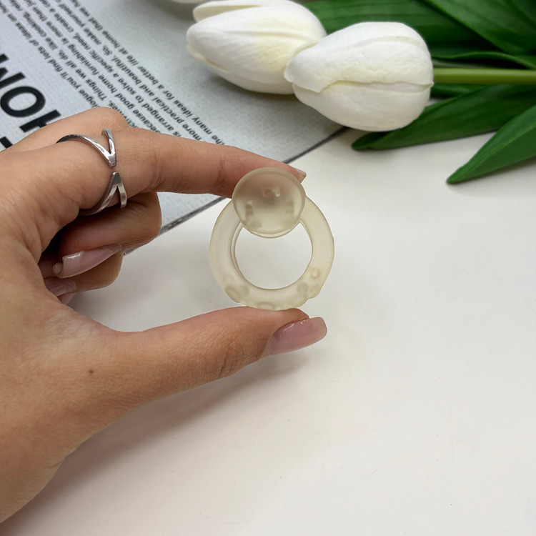 کلیپس مو مدل دایره ای یخی مات رنگ پاستلی سایز کوچک 3cm