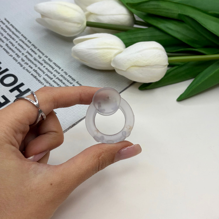 کلیپس مو مدل دایره ای یخی مات رنگ پاستلی سایز کوچک 3cm
