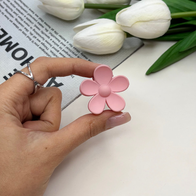 کلیپس مدل گل سایز کوچک رنگمات3.5cm