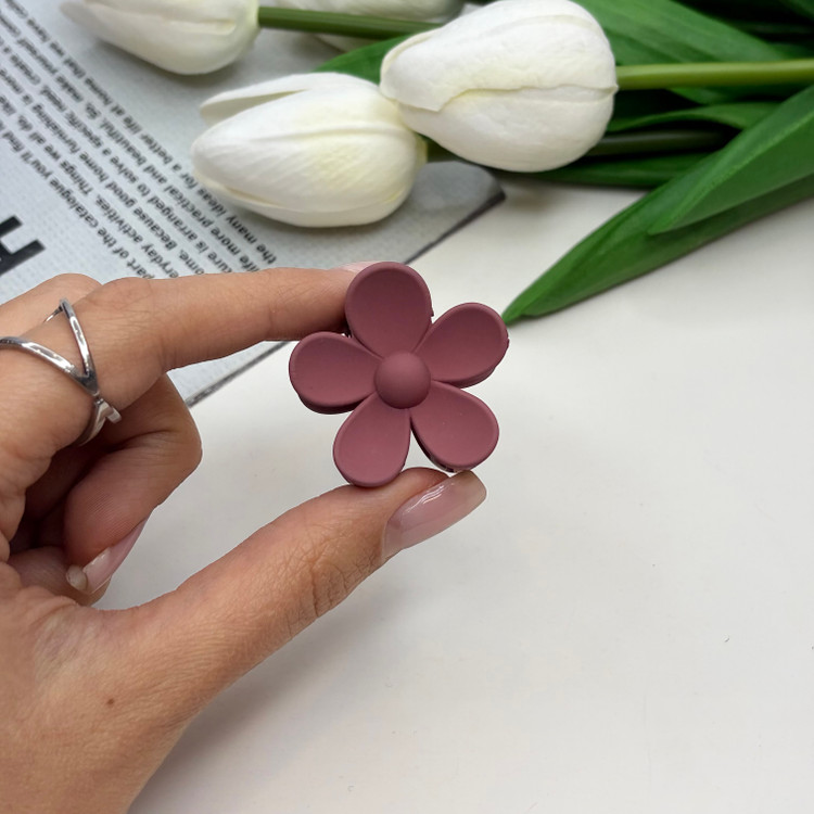 کلیپس مدل گل سایز کوچک رنگمات3.5cm
