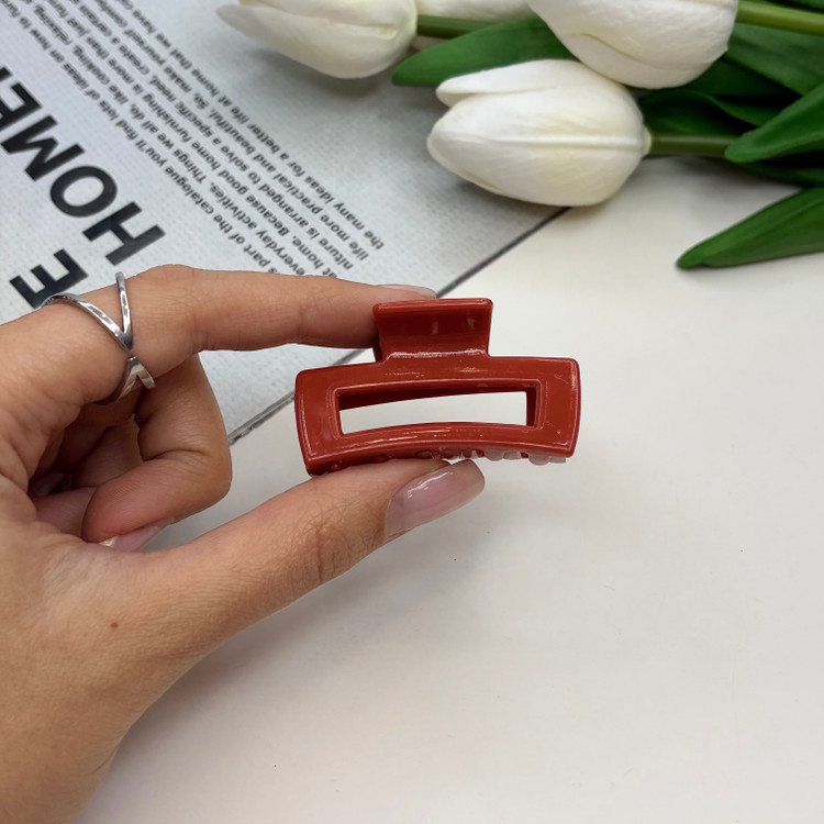 کلیپس طرح مستطیل سایز کوچک رنگ براق4.5cm