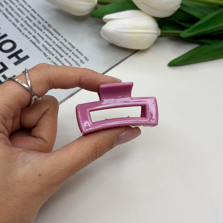کلیپس طرح مستطیل سایز کوچک رنگ براق4.5cm