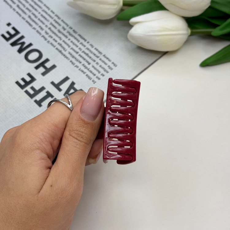 کلیپس طرح مستطیل سایز کوچک رنگ براق4.5cm
