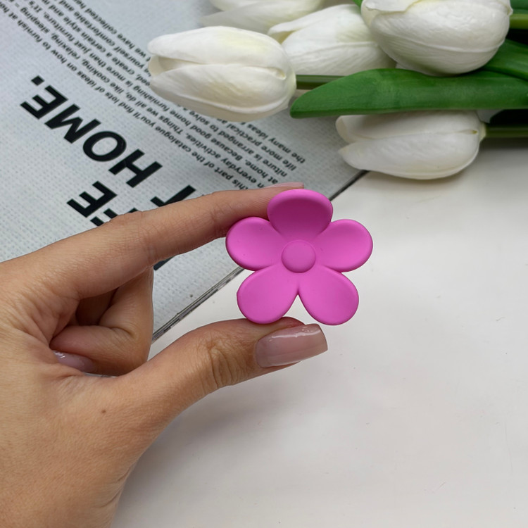 کلیپس طرح گل سایز کوچک رنگی رنگی مات 3cm