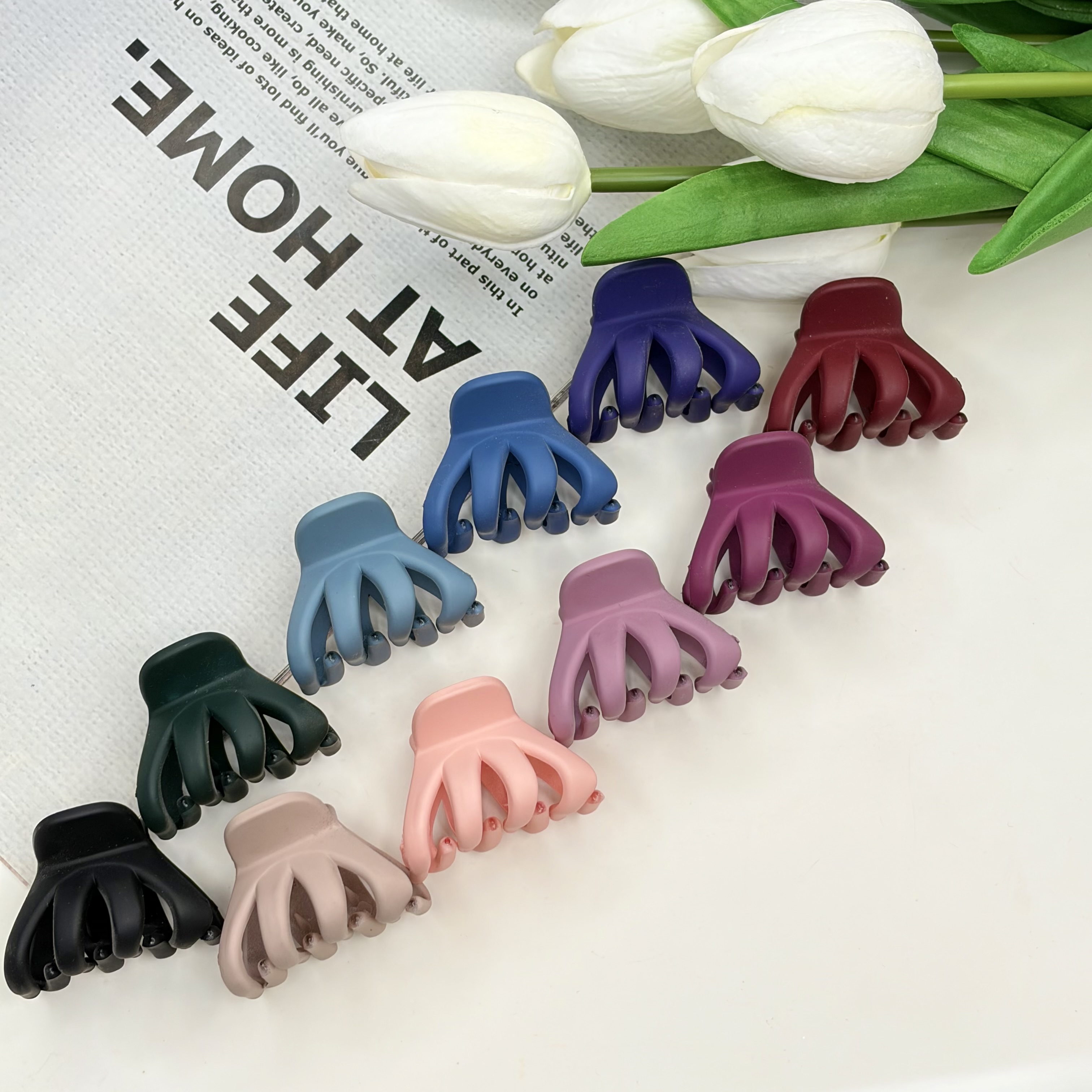 کلیپس مدل چنگکی سایز کوچک خرچنگی رنگ مات 3cm