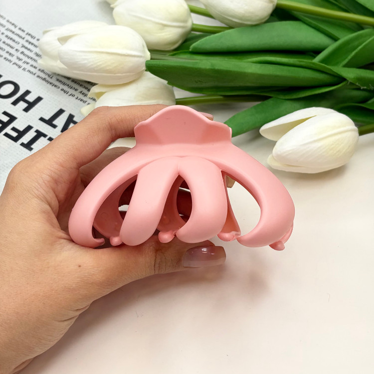 کلیپس مدل گوجه ای سایز بزرگ رنگی رنگی مات9cm