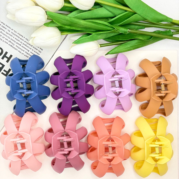 کلیپس مدل گوجه ای سایز بزرگ رنگی رنگی مات9cm