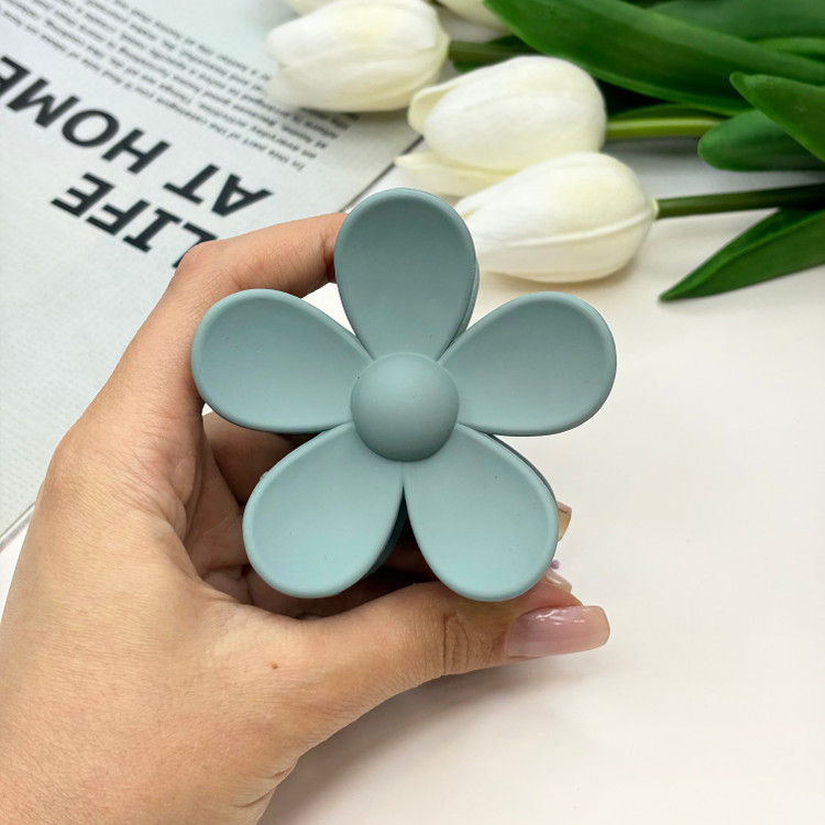 کلیپس طرح گل رنگی سایز بزرگ مات7cm