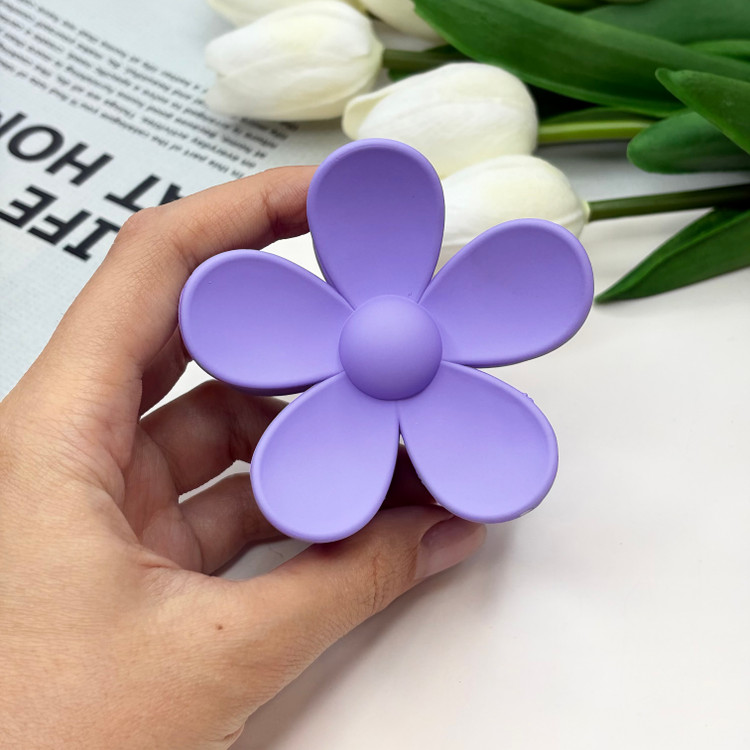 کلیپس طرح گل رنگی سایز بزرگ مات7cm