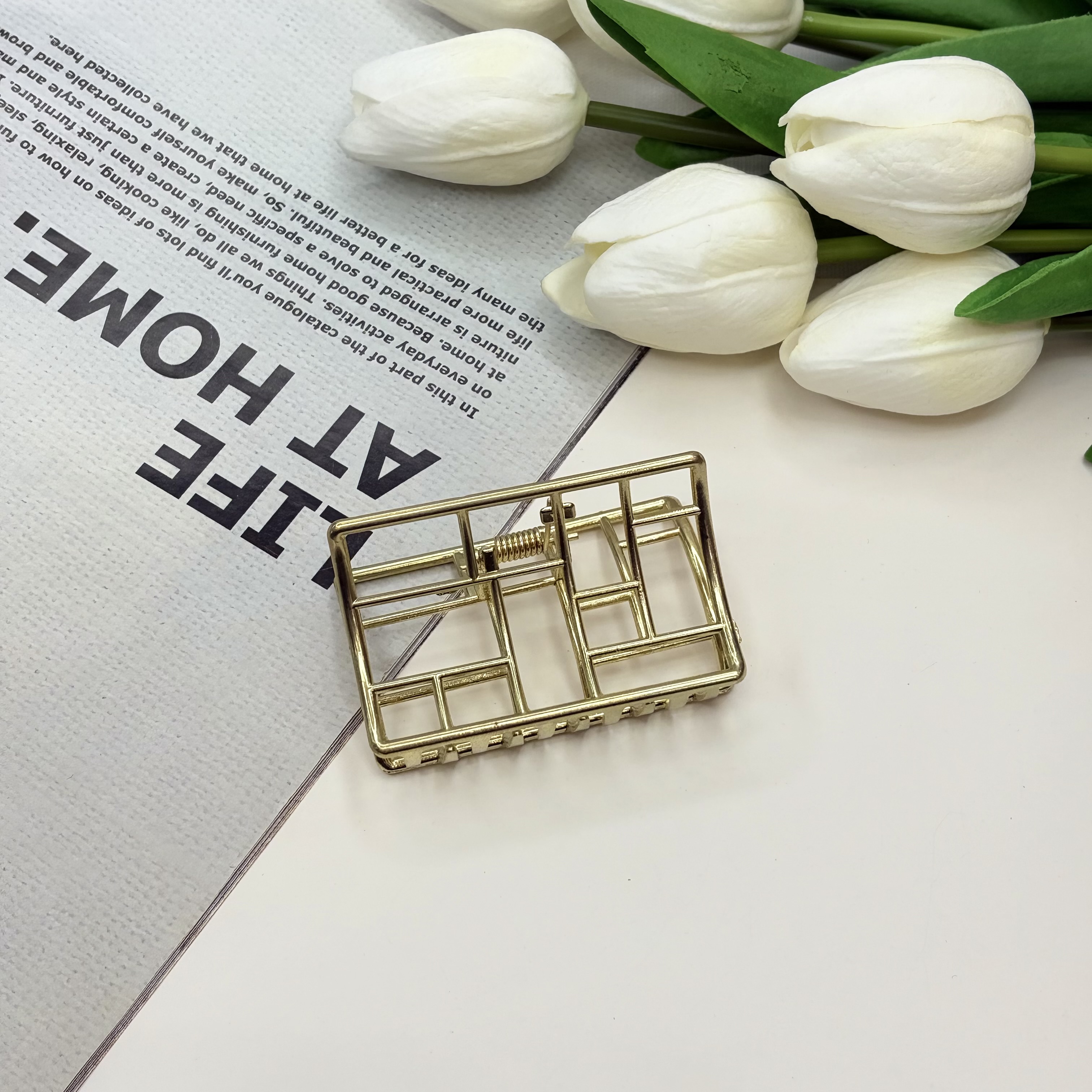 کلیپس فلزی طرح مستطیل6.5cm