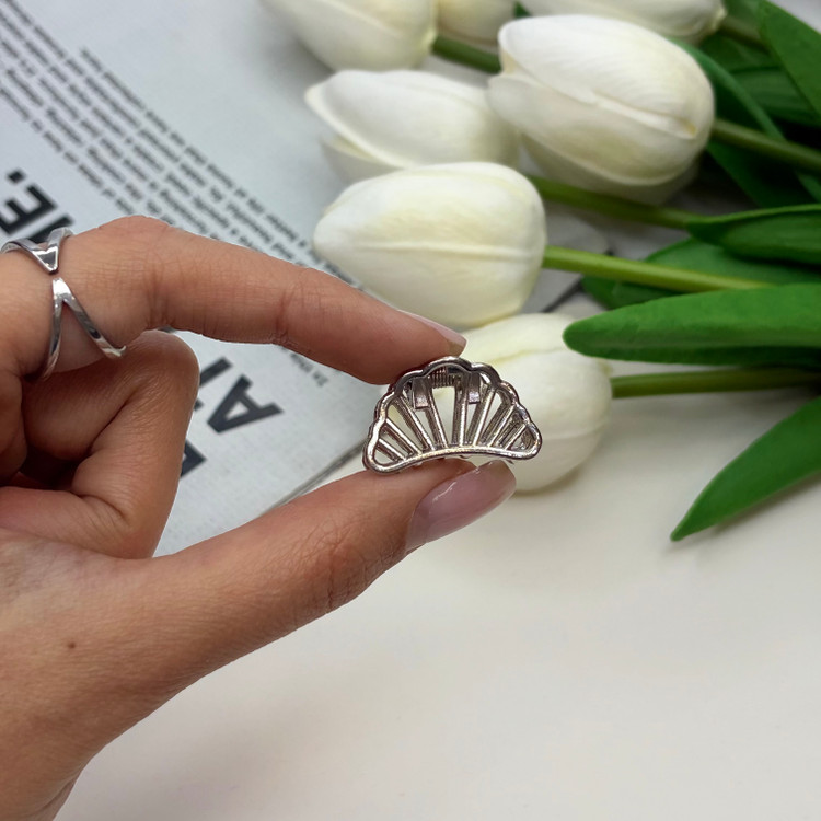 کلیپس فلزی طرح کروسان سایز کوچک2.5cm