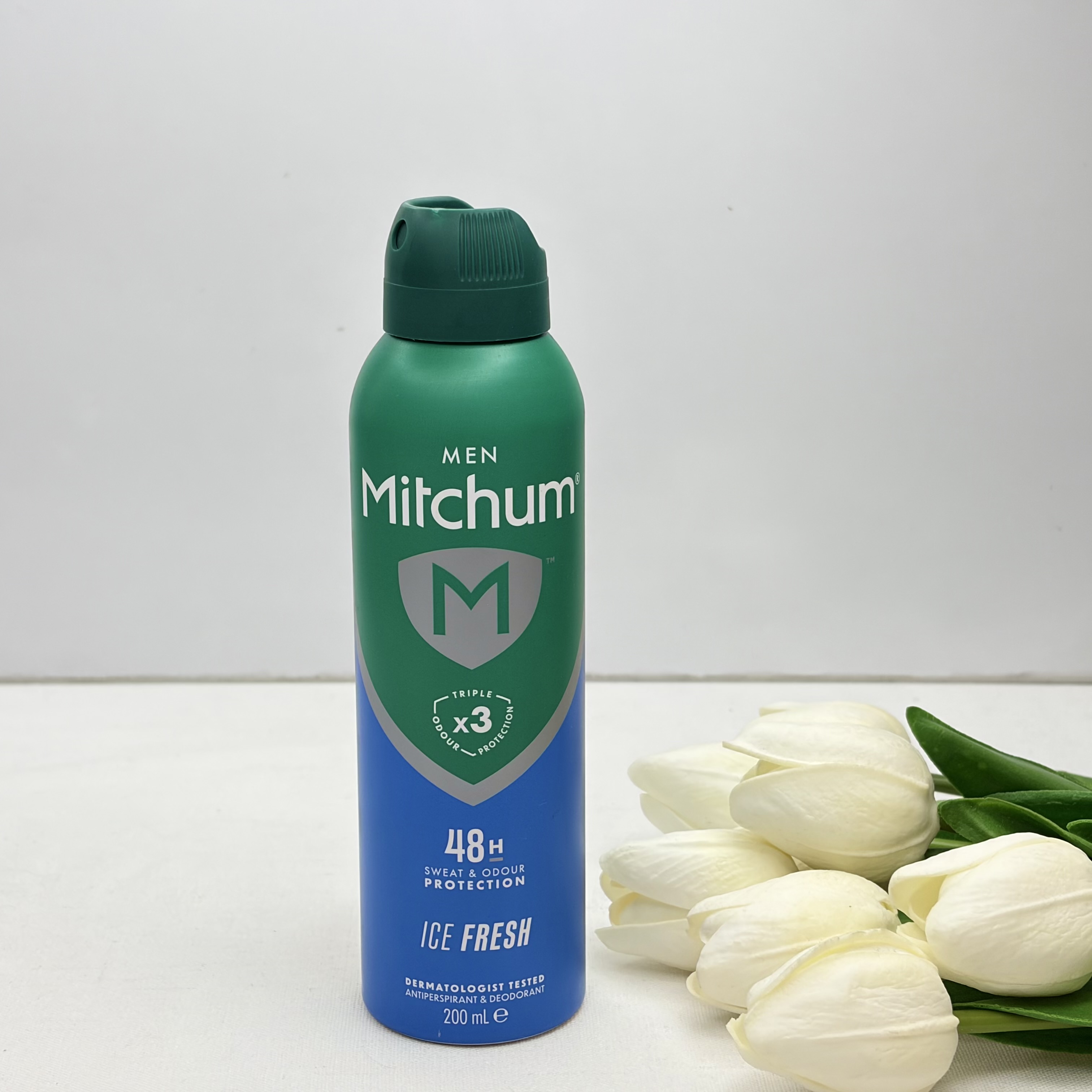 اسپری دئودرانت بدن مردانه ICE FRESH سبز آبی ماندگاری 48 ساعته اصلی