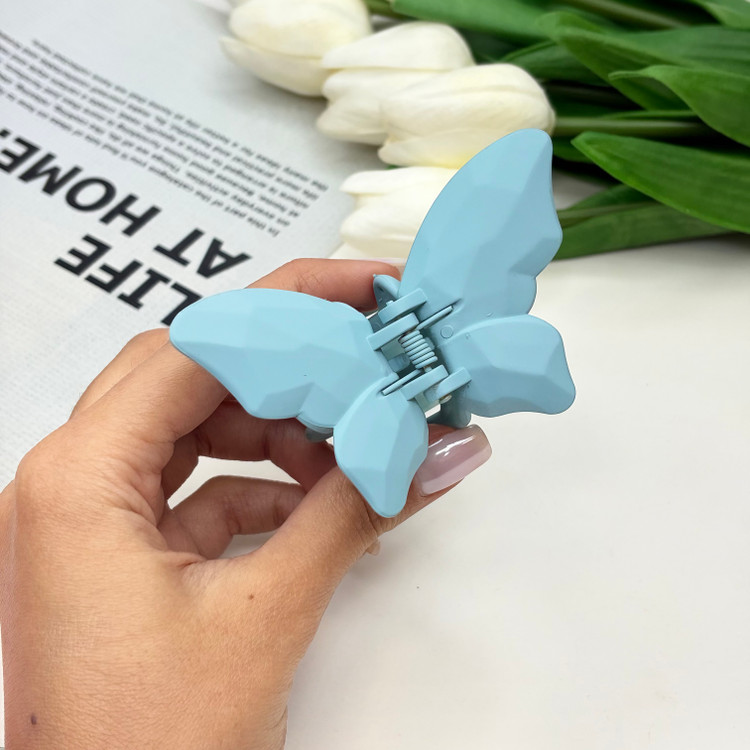 کلیپس طرح پروانه رنگ مات سایز بزرگ8cm