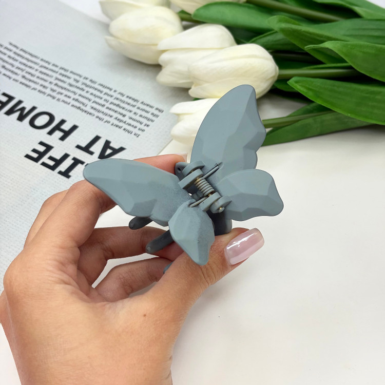 کلیپس طرح پروانه رنگ مات سایز بزرگ8cm