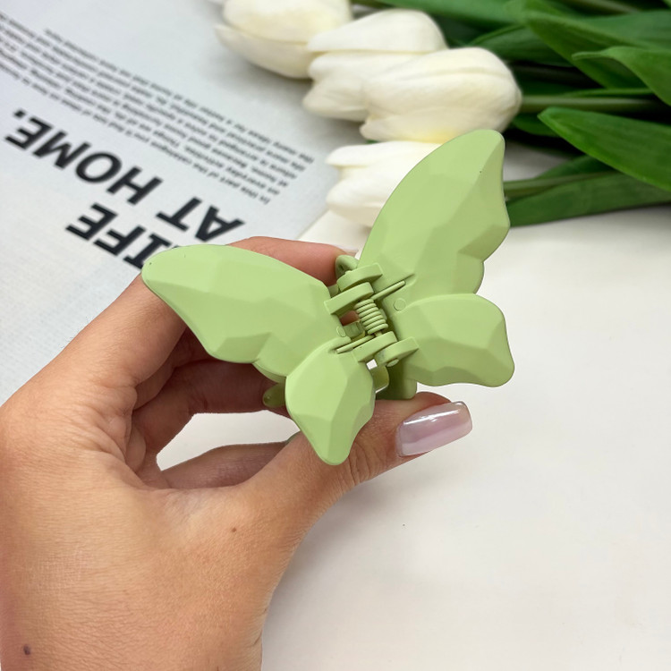 کلیپس طرح پروانه رنگ مات سایز بزرگ8cm