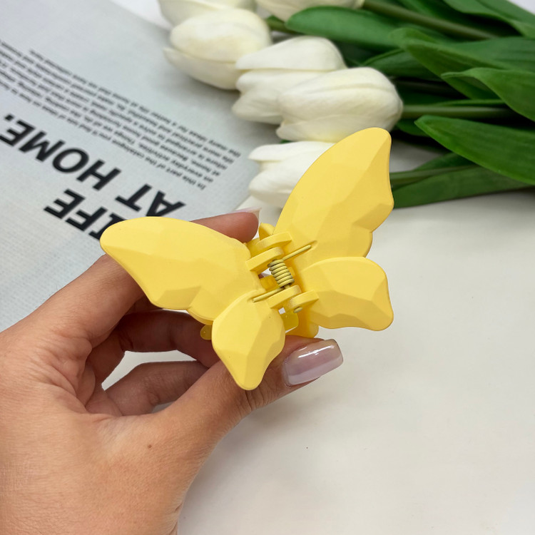 کلیپس طرح پروانه رنگ مات سایز بزرگ8cm