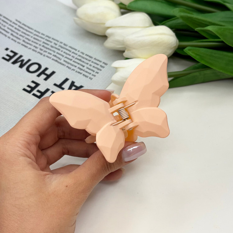 کلیپس طرح پروانه رنگ مات سایز بزرگ8cm
