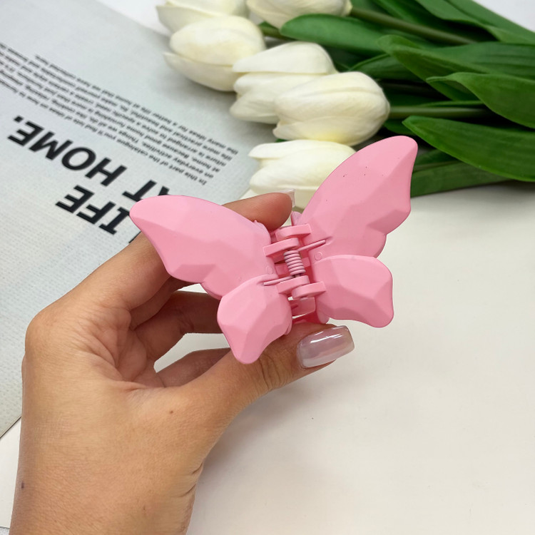 کلیپس طرح پروانه رنگ مات سایز بزرگ8cm