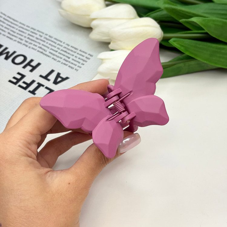 کلیپس طرح پروانه رنگ مات سایز بزرگ8cm