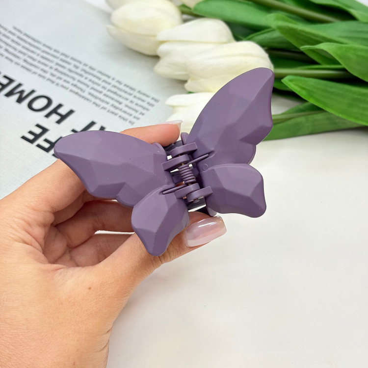 کلیپس طرح پروانه رنگ مات سایز بزرگ8cm