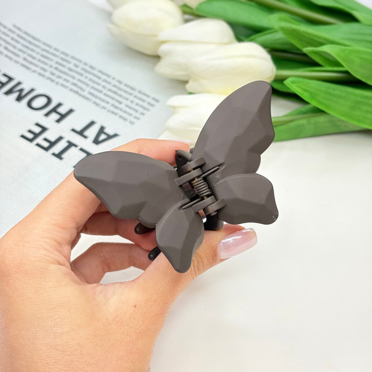 کلیپس طرح پروانه رنگ مات سایز بزرگ8cm