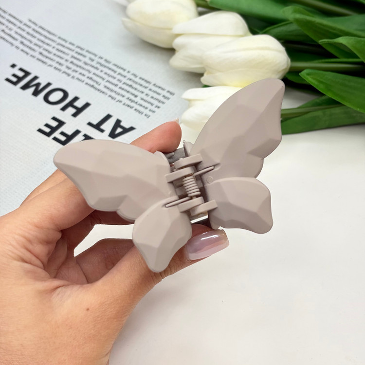 کلیپس طرح پروانه رنگ مات سایز بزرگ8cm