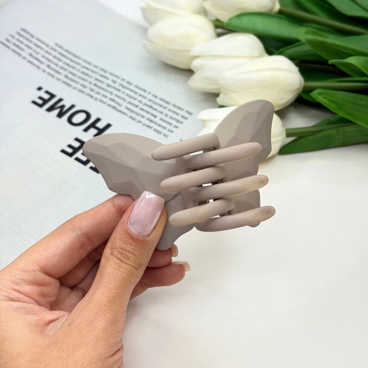 کلیپس طرح پروانه رنگ مات سایز بزرگ8cm
