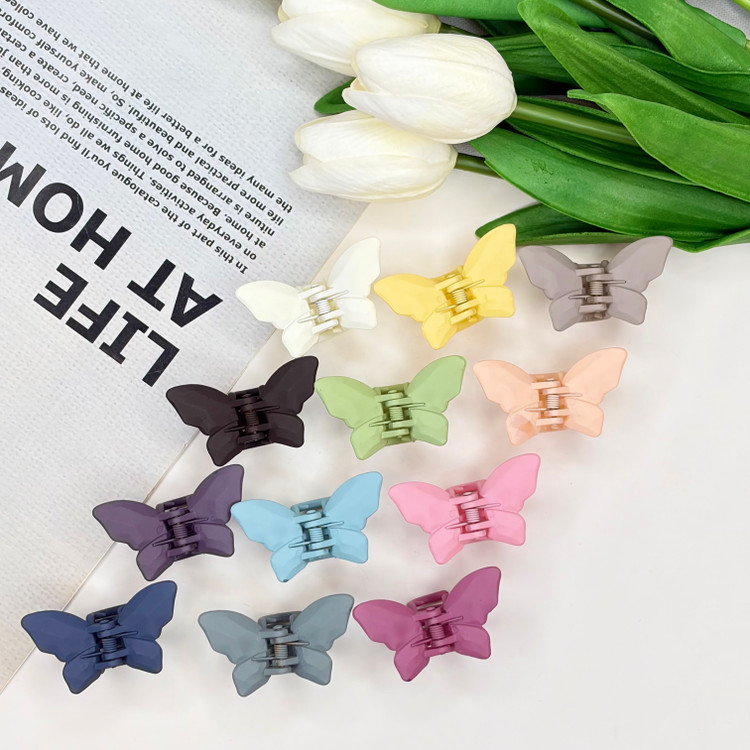 کلیپس طرح پروانه رنگ مات سایز کوچک4cm