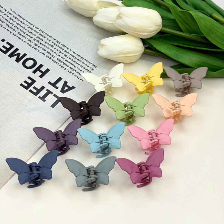 کلیپس طرح پروانه رنگ مات سایز کوچک4cm