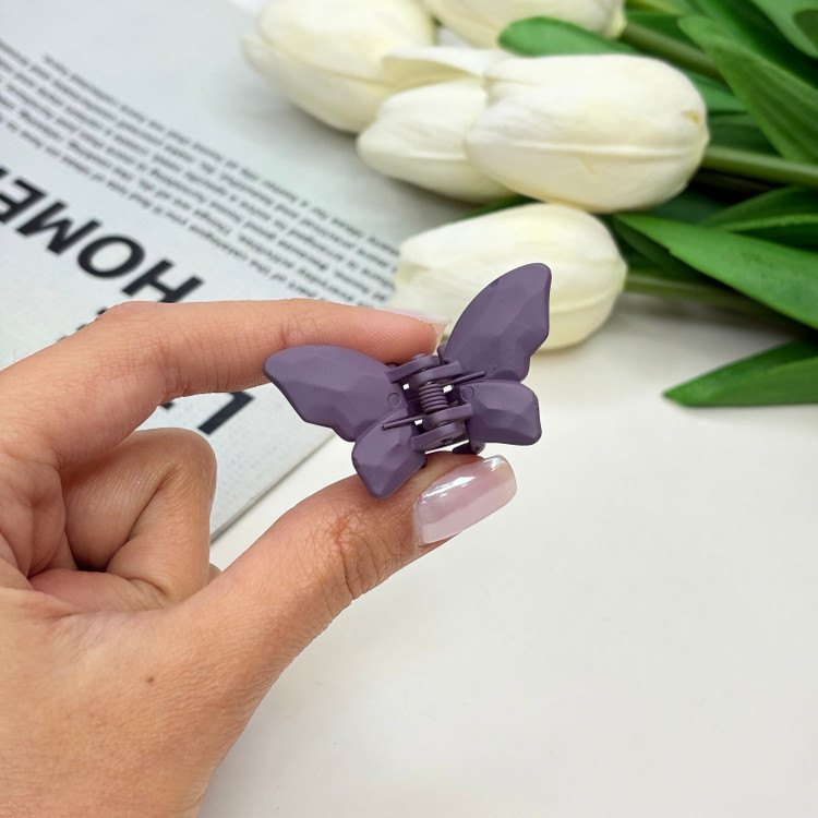 کلیپس طرح پروانه رنگ مات سایز کوچک4cm