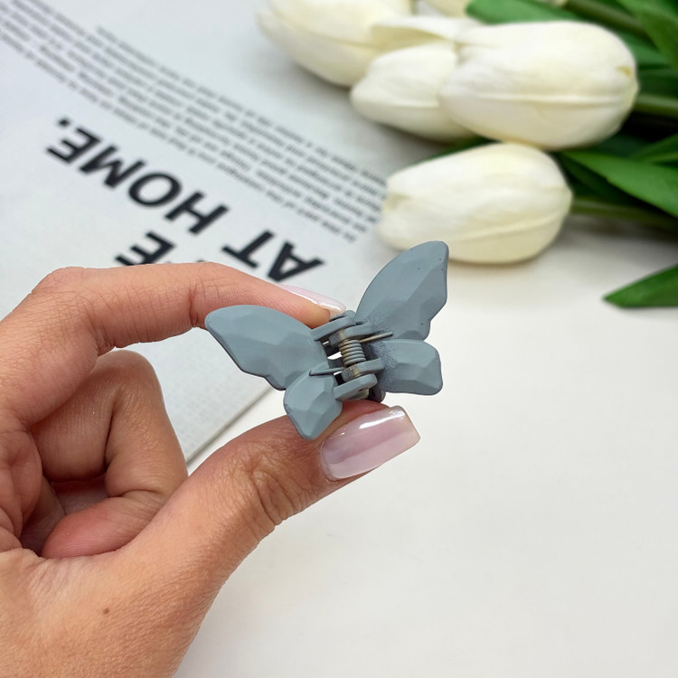 کلیپس طرح پروانه رنگ مات سایز کوچک4cm