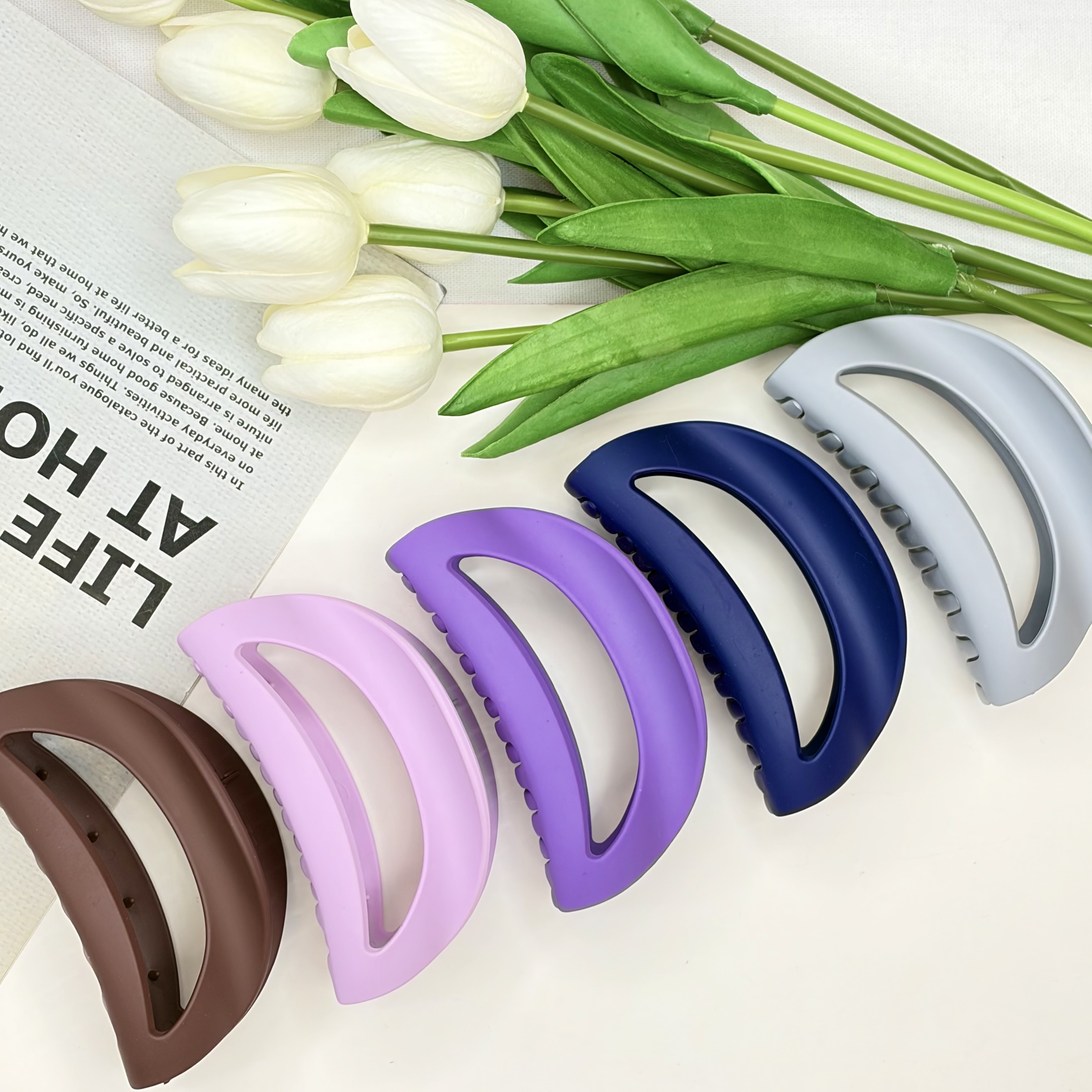 کلیپس نیم دایره رنگ مات10cm
